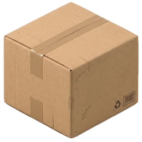 3D illustration of a cardboard box
